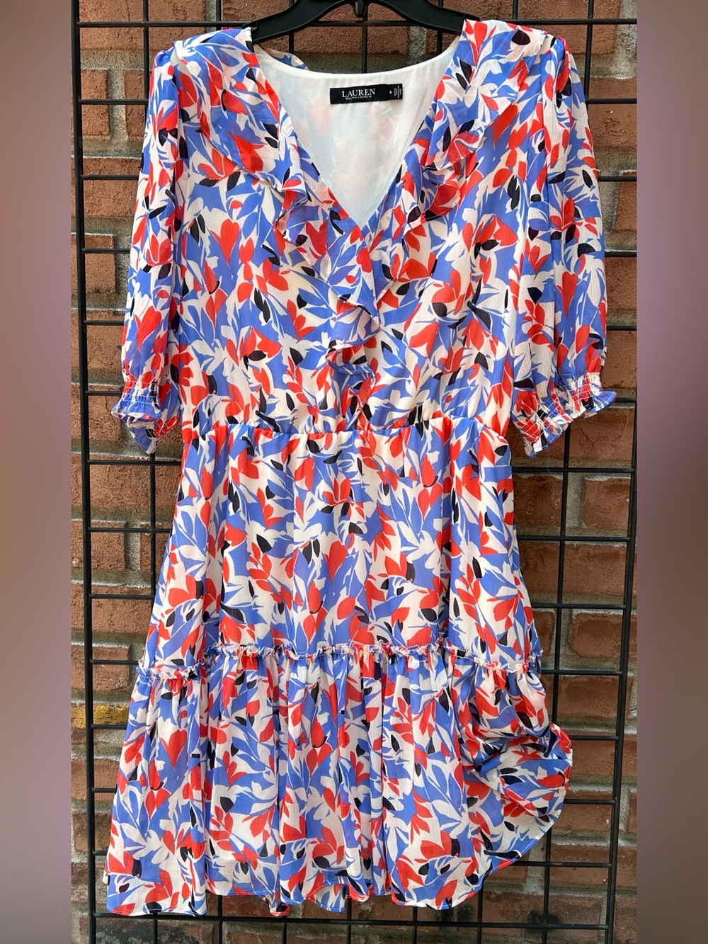 Lauren Ralph Lauren Black Label Floral Crinkled
Georgette Dress